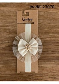 Resim Vanillays Krem Fiyonk Bebek Bandana Saç Aksesuar 23070 Krem 