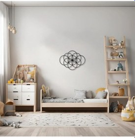 Resim Metal Dekor Halkalar Circles Metal Duvar Tablosu Mandala 