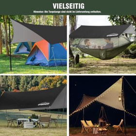 Resim 3x3 m Su Geçirmez Tarp Güneş ve Yağmur Koruma Brandası Kamp İçin 