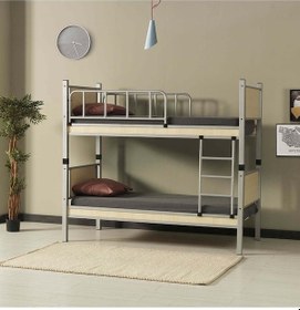 Resim Aksviva Yurt Genç Çocuk Odası Metal Ahşap Ranza Ve Karyola 90x190 90 x 190 