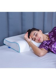 Resim SimpleThePillow Boyun Destekli Visco Yastık Boyun Fıtığı Boyun Düzleşmesi Boyun İçin Ortopedik Boyun Yastığı 60*40*11*8 