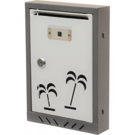 Resim Akşan Metal Palmiye Posta Kutusu Sağ Antrasit 1 Adet 