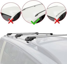 Resim Omad Suzuki XL-7 1999-2006 Arası ile uyumlu ACE-1 Ara Atkı Tavan Barı GRİ 3 ADET BAR 