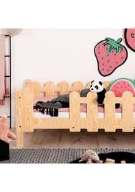 Resim Markaawm Markaawm Montessori Yatak Çocuk Ve Bebek Karyola Doğal Çam Violet 