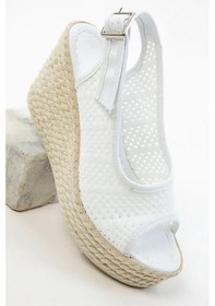 Resim Celira Beyaz Kadın Dolgu Topuklu Ayakkabı Çok Renkli 