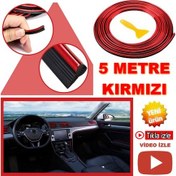 Resim Oto Trim Araç Dekorasyon Şeridi Kauçuk Elastik 5 Metre 