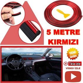Resim Oto Trim Araç Dekorasyon Şeridi Kauçuk Elastik 5 Metre 