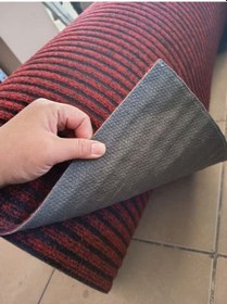 Resim Çelik Halı 1 X 6 Metre Kırmızı Dış Ve Iç Zemin Kaymaz Halı Yolluk Çok Renkli 