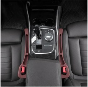 Resim Bordo 2 Adet Araç Oto Koltuk Arası Boşluk Doldurma Pedi Cüzdan Para Düşme Önleyici Telefon Tutucu 