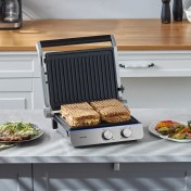 Resim Homend Grilliant 1344H Inox Gövdeli Döküm Plakalı Tost ve Izgara Makinesi 