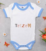 Resim Bitmeyen Kartuş Bk Kids Teyzem Tasarımlı Mavi Bebek Body Zıbın-1 