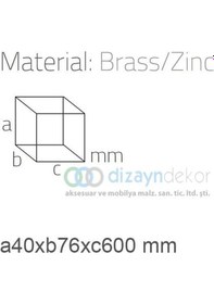 Resim Line Uzun Yuvarlak Havluluk Gold Kaplama 60 Cm 
