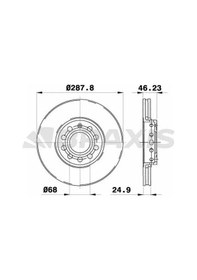 Resim Audi A6 C5 Fren Diski On 1998-2004 Braxıs Ae0043 2adettir 