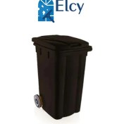 Resim Elcy 240 Lt Siyah Çöp Konteyneri (Isıya Dayanıklı) 