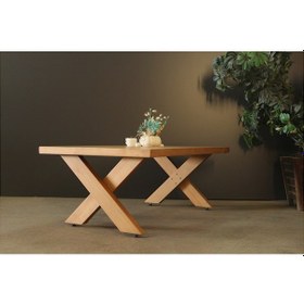 Resim Neiwel Voel Doğal Ahşap Ofis Sehpa-70-100 Açık Ceviz 