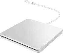 Resim Nsssunnre USB Tip C Harici CD/DVD Oynatıcı Taşınabilir CD Film Oynatıcıları Dizüstü Bilgisayar PC için Oynatıcısız, Gümüş 