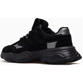 Resim Lufian Mery Kadın Deri Sneaker Spor Ayakkabı 26y 112230036 M Siyah Siyah 