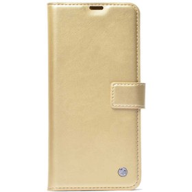 Resim HTstore Huawei P30 Lite Kılıf Kar Deluxe Kapaklı Kılıf-gold 