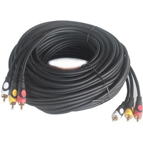 Resim 10M 3 Rca To 3Rca Ses Video Sinyal Kablosu - Özel Bakır Seri 