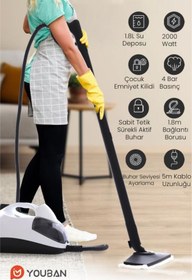 Resim Youban KF2707 PRO Buharlı Temizlik Makinesi 