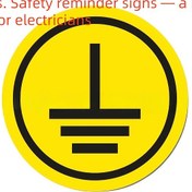 Resim 50 Adet/100 Adet PVC Topraklama Etiketleri – Elektrik Panelleri ve Ev Devreleri için Temel Güvenlik Uyarı İşaretleri, Elektrisyenler İçin 