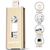 Resim Gaojunshop01 Altın 32gb iPhone Uyumlu Usb Bellek Fotoğraf Video Depolama Yedekleme Taşınabilir Disk 
