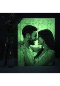 Resim Bk Gift Kişiye Özel Fotoğraflı 42 Parça A4 Fosforlu Puzzle -1, Gece Parlayan Puzzle, Sevgiliye Ve Ev Hediyesi Kobitmeyencom36673 Bk Gift 