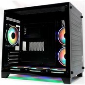 Resim Tiranozor Ti-Game Pulse Black 6 Rgb Fan Black Mesh Gamıng Kasa Power Yok 