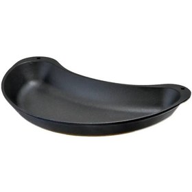 Resim Lava Fajita Tabağı Böbrek Form Siyah Mat 10 X 20 Cm Siyah 