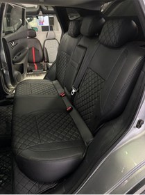 Resim Nissan Qashqai 2014-2020 Arası Arka Sırt 2 Parça Arka Sırt Kolcaklı Model - Oto Koltuk Kılıfı 
