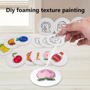 Resim 10 adet DIY köpük dokulu boyama süngeri, sıkıştırılmış köpük sanat araçları, yaratıcı boyama malzemeleri, parti el işi ve hayal oyunları için uygun 