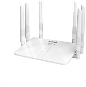 Resim Torima WR50Q Beyaz Kablosuz 300Mbps WiFi Router 6 Güçlü Anten Geniş Kapsama 2.4GHz 4 Portlu 