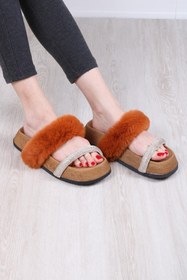 Resim Glenz Kadın Günlük Taşlı Peluş Terlik TS1133 