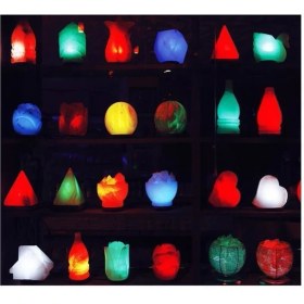 Resim Şahnet C7 Renkli Tuz Lambası Ampulu - Gece Ampulu E14 Duy (5 Adet) Renkli Parfüm Ampul 