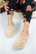 Resim LUCKY COLLECTİON Baklava Desenli Peluşlu Kışlık Ev Terliği 
