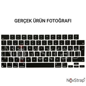 Resim NovStrap Macbook Uyumlu Pro Uyumlu 2021 M1 14.2 inc A2442 Uyumlu Parlak Kılıf + Siyah Klavye Kılıfı + Film 