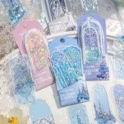 Resim 10 adet Büyülü Kule ve Kelebek Kitap İşaretleri - Işıltılı PVC Okuma İşaretleri, Çiçek ve Geometrik Tasarımlar, Pastel Mavi ve Pembe, Okul, Partiler ve Hediyeler için Mükemmel, Kitap İşaretleri 