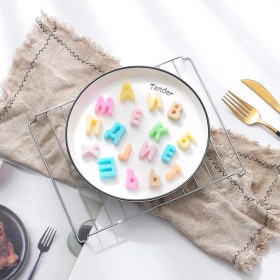 Resim Teknotrust Çikolata Rus Alfabesi Kalıbı Rusça Harf Kalıbı Şeker Hamuru Silikon Kalıbı Gt109 