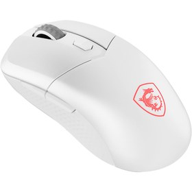 Resim MSI Versa 300 Wireless Beyaz RGB Şarjlı Optik Kablolu/Kablosuz Oyuncu Mouse 