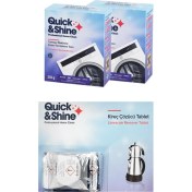 Resim Quick&Shine Çamaşır Makinesi Kazan Temizleme Tozu Kireç Çözücü Tablet 