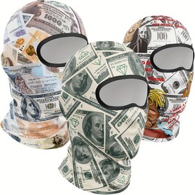 Resim Erkekler & Kadınlar için Dollar Bill Baskılı Balaclava Maske - Hip-Hop Sokak Stili Yarım Yüz Kapağı, Nefes Alabilir Tekstil Kumaş, Tam Boyun & Omuz Koruma, Yazlık Dış Mekan Bisiklet ve Motosiklet Kullanımı, Elde Yıkanabilir, Streetwear Aksesuarı, Rahat Kalıp, Çoklu Renk Seçenekleri 