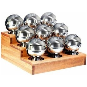 Resim Biradlı Dokuzlu Küre Baharatlık-95145 