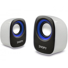 Resim SN-120 2.0 USB Speaker Beyaz Sarı Bilgisayar Hoparlörü Snopy