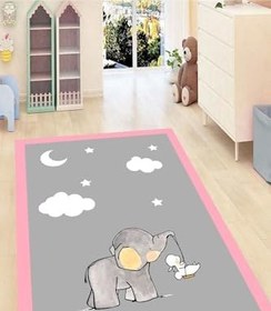Resim Carmine Carpet(577) Dijital Baskılı Dekoratif Yıkanabilir Kaymaz Taban Çocuk Halısı pembe.jpg 80 x 200 