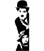Resim Ogec Worx Charlie Chaplin Ve Çocuk Sticker 30 X 90 