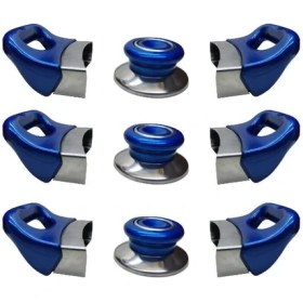 Resim Nalburkent Nalburkent Tencere Tava Sahan Kulpu Cam Ve Metal Kapak İçin Yasemin Mavi 3 Set 