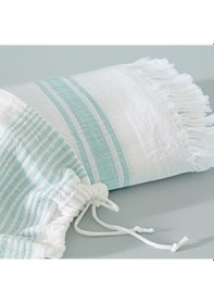 Resim Taç Butik Pamuk Göcek Keseli Peştamal Yeşil 000000001500222400 Yeşil 