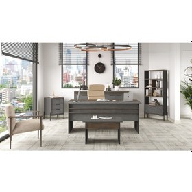 Resim Robinhome Robin Home Berlin Abcde Ofis Büro Masa Takımı Barok-Antrasit 