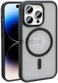 Resim Techtrove Apple İphone 15 Plus Kılıf Magsafe Şarj Özellikli Mat Arka Yüzey Parmak İzi Tutmayan Lüks Kapak Derin Mor 