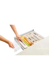 Resim Delixa Tescoma Flexispace 899478 Şeffaf Film ve Alüminyum Folyo Dispanseri, Beyaz 